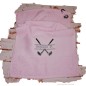 Preview: Golfhandtuch rosa mit Name